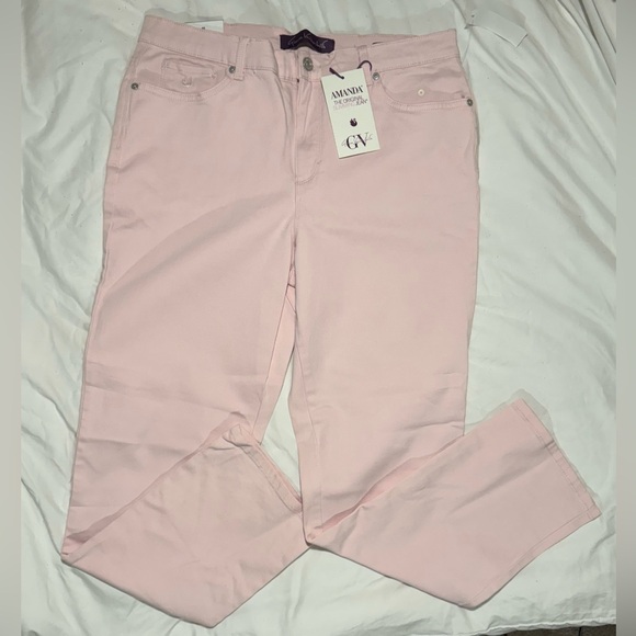 Gloria Vanderbilt Women's Amanda Classic High Rise Tapered Jeans Pink 12 NWT - Picture 5 of 13